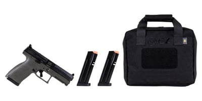 CZ Pistol P10C Bundle 9mm OD Green (3)15rd 4" with Range Bag and Optics Plate - 91575 - $469.99 