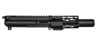 BG Complete 4.5" 9mm Upper Receiver - Black FLASH CAN 4.25" M-LOK With BCG & CH - $214.95