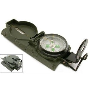 Military Style Lensatic Marching Compass With Pouch - $4.39 + FS (Free S/H over $25)