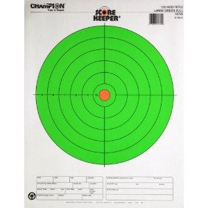 Champion Score Keeper Large Fluorescent Green Bull 100-yard Target (Pack of 12) - $3.70 (Free S/H over $25)