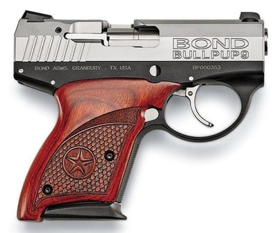 Bond Arms Bullpup 9 Ultra Compact 9mm 3.35" Barrel 7RD Pistol, Rosewood Grips, 2 Mags - $987.66 