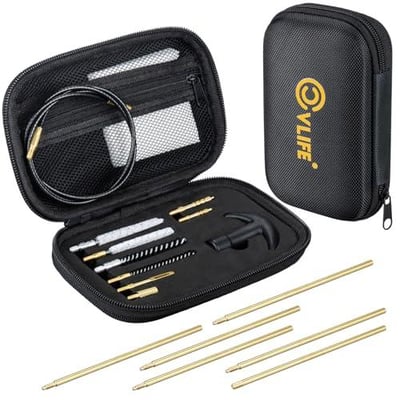 40% off CVLIFE Gun Cleaning Kit for 9mm .22 .357 .45, .40 .38/.177 .22/9mm .45 .357, .38 Universal Gun Cleaning Kits for Rifle, Handgun, Airgun w/code NEXXZVX4 + FREE Shipping