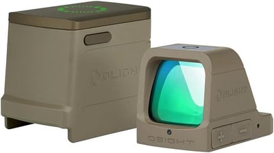 OLIGHT Osight 3 MOA Rechargeable Green Dot Open Reflex Sight with Charging Cover, Tactical Parallax-Free Sights, Picatinny Mount Compatible (Black/FDE) - $160.99 + FREE Shipping