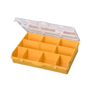 Stack-On SB-10 10 Compartment Storage Organizer Box with Removable Dividers, Yellow + Free Shipping* - $2.88 (Free S/H over $25)