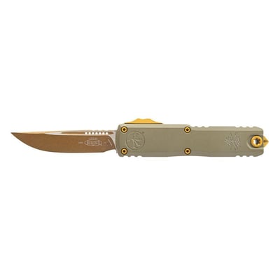 Sabre X Microtech UTX-85 S/E Gen IV OTF Drop Point Knife, Moss Green/Burnt Bronze - $329.99 + Free Shipping 