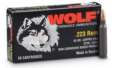 Wolf WPA Polyformance, .223 Remington, FMJ, 55 Grain, 200 Rounds - $85.49 (Buyer’s Club price shown - all club orders over $49 ship FREE)