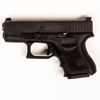 Glock 26 9mm Luger Semi Auto 10 Rounds 3.4 Barrel Black - USED - $549.99  ($7.99 Shipping On Firearms)