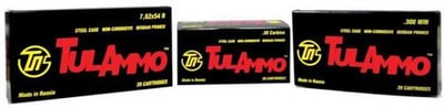 TulAmmo 7.62x39mm 124 Gr, Hollow Point, Steel Case, 40rd/Box - $14.99