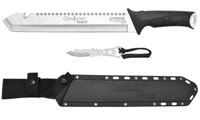 Camillus Carnivore Machete Black - Heavy-Duty, for Tough Cutting Tasks - $16.99