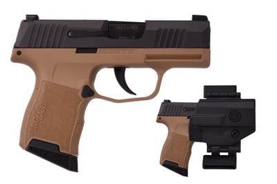 Sig Sauer P365 Flat Dark Earth 9mm 3.1" Barrel 10-Rounds with Night Sights - $549.99 ($9.99 S/H on Firearms / $12.99 Flat Rate S/H on ammo)