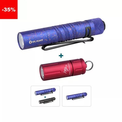 i5R Ice Flower Periwinkle Blue rechargeable EDC Flashlight - Various Combinations from - $63.74 (Free S/H over $49)