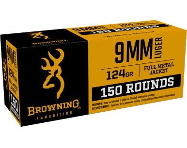 Browning 9mm Luger 124gr Full Metal Jacket 1,500 Rounds - $329.99 (Free Shipping over $1000) 