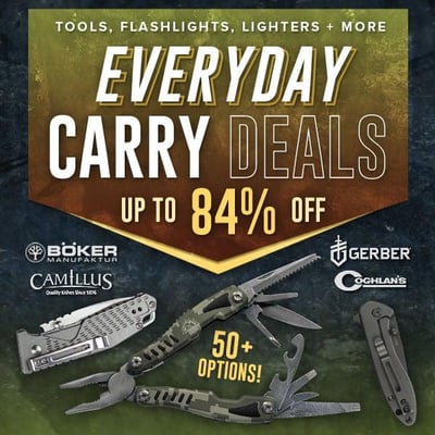 Everyday carry deals up to 84% off (Free S/H over $25)