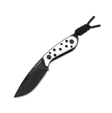 Kizer Buddy Fixed Blade Knife White – Black 3in Plain Black Drop Point 1081A3 - $57.95 (Free S/H over $95, excl. Ammo, Flamm.)