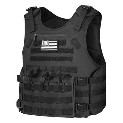 30% off Outdoor Vest with Zipper Bag Adjustable Quick Release Molle Vest with Three Removable Mag Pouches Outdoor Vest Black w/code W3HWG3UG - $32.19 + FREE Shipping