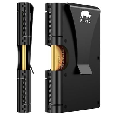 Metal Wallets with Money Clip - RFID Thin Front Pocket Credit Card Holder - $4.99 after code: R6ESJTGC + FREE Shipping
