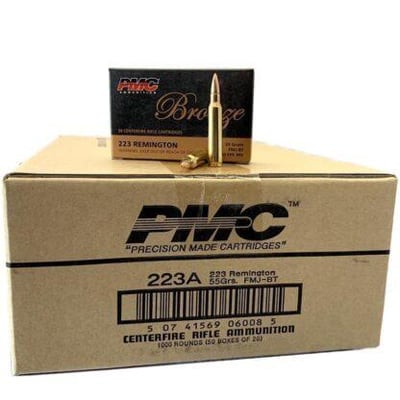 223 Rem – PMC Bronze 55 Grain FMJ Ammo – 1000 Rounds - $415 - Free Shipping 