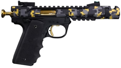 Volquartsen Black Mamba DBG 22 LR 4.5" 10Rd Black and Gold Camo Cerakote Pistol - $1489.99 