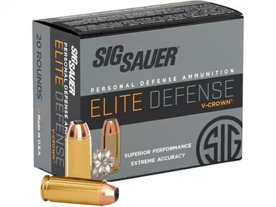 Sig Sauer 10mm Auto Ammo 180 Grain Sig V-Crown Jacketed Hollow Point 200 Rounds - $144.9 (Free Shipping on $100+ Orders)