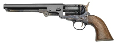 Pietta YAN36 1851 Navy London SAO 36 Cal Striker Fire 7.37" 6rd Color Case Hardened Frame Blued Steel Barrel & Cylinder Walnut Grip - $292 