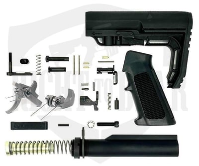 Complete Lower Parts Build Kit - Mission First Minimalist Stock - Enhanced Nickel Teflon Trigger - $92.21 after code: BOOM23