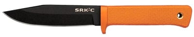 Cold Steel Exclusive SRK Compact Fixed Blade Knife 5" Clip Point SK-5 High Carbon Black Tuff-EX Blade Kray-Ex Handle Orange - $24.99 (Free Shipping on $100+ Orders)