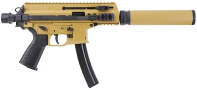 B&T APC9K MP5 Lower & Suppressor Bundle RAL8000, 9mm, 4.3" Barrel, Telescopic Brace Adapter, Includes Full-Size Suppressor, 30Rd - $2999.99 