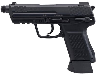 Heckler & Koch HK45 Compact Tactical Pistol 745037TA5, 45 ACP, 4.6", Black Synthetic Grips, Black Finish, 10 Rds - $781.99