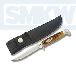 Rough Rider Small Hunter Amber Jigged Bone Handle 440A Stainless Steel Blade - $13.6 (Free S/H over $89)