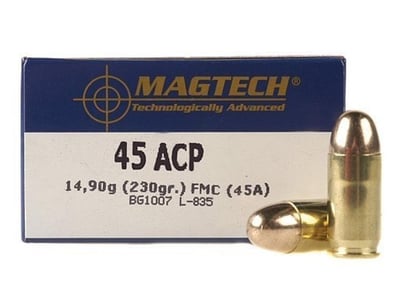Magtech 230gr 45ACP FMJ 1000rds - $375