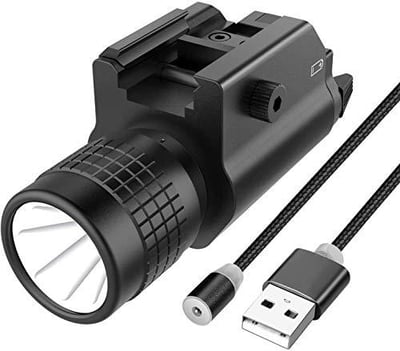 EZshoot Magnetic USB Rechargeable Tactical Flashlight, 750 Lumens Pistol Light - $34.55 w/code "37NN4794" (Free S/H over $25)
