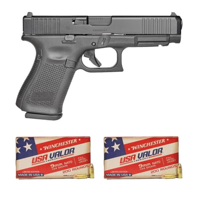 Glock G49 MOS 9mm Pistol & 400 Rounds of Winchester Valor 9mm FMJ 124 Grain Ammo - $621 + Free Shipping 