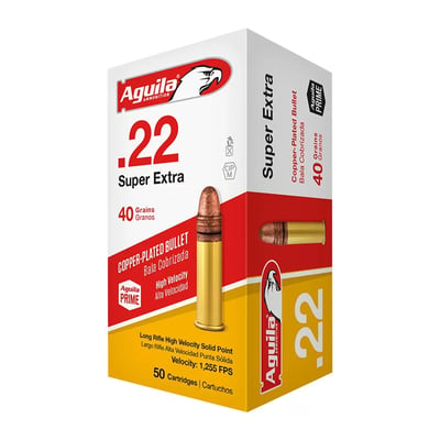 AGUILA 22 LONG RIFLE 40GR LEAD SOLID POINT 21 boxes (1050 rounds) - $94.79 w/code "10off100" 