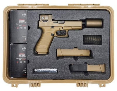 B&T USA Hush Puppy Ammo & Suppressor Combo 9mm 4.02" 17rd - Coyote Tan w/ Aimpoint ACRO - $2622.99 (FREE Shipping on Firearms)