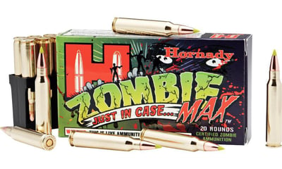 Hornady Zombie Max 7.62x39mm (Brass Case) 123 Grain Z-Max 20 Rnds - $14.88 (Free Shipping over $50)