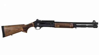 MAC 1014 Wood 12 GA 18.5" 3" Chamber 5+1 Turkish Walnut Stock Matte Black Finish Shotgun - $379.99
