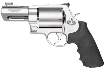 Smith & Wesson 500 Performance Center 500 S&W 5 Round 3.50" Stainless Steel Black Rubber Grip - $1553.01 (email price)