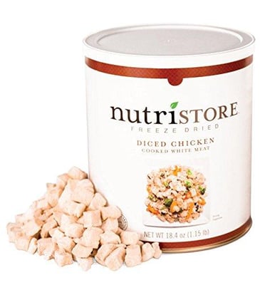 Nutristore Freeze Dried Chicken 20 Large Servings Premium Quality USDA Inspected - $49.99 (Free S/H over $25)