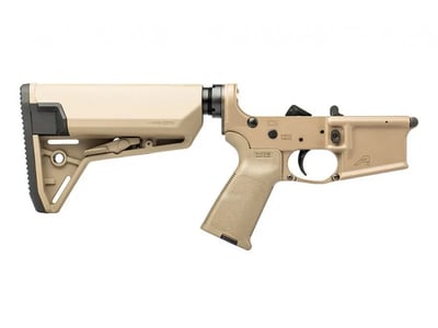 Aero Pecision AR15 Complete Lower Receiver w/ FDE MOE Grip & SL-S Carbine Stock - FDE - $364.49 with code SAVE10 