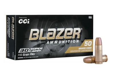 CCI 30 Super Carry 115 gr FMJ Blazer Brass 50/Box - $16.49 (Free S/H on Firearms)