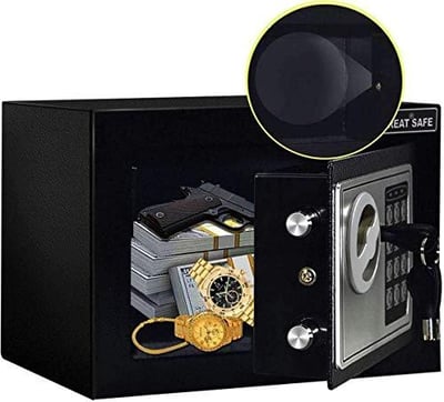 JUGREAT Safe Box with Induction Light,Electronic Digital Securit Safe Steel Construction with Lock - $29.99 (Free S/H over $25)
