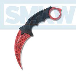Neptune Trading WarTech Karambit Neck Knife with Full Tang Black ABS Handle and Red Coated 3CR13MOV Stainless Steel - $12.99 (Free S/H over $75, excl. ammo)