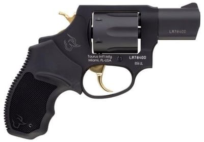 TAURUS 856 Ultra Lite 38 Spl Black 2" 6rd Gold Accents - $336.99 (Free S/H on Firearms)