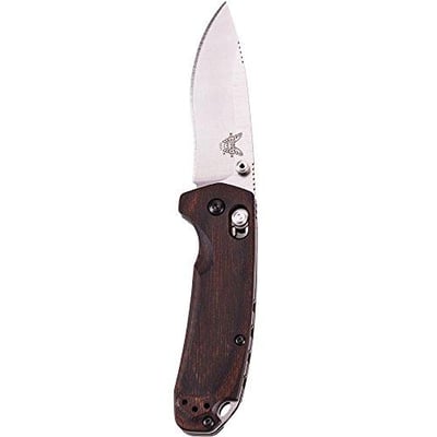 Benchmade North Fork Knife, Drop-Point Blade, Plain Edge, Satin Finish, Wood Handle - $152.25 (Free S/H over $25)