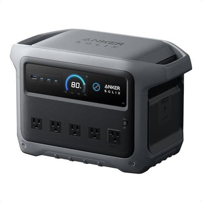 Anker SOLIX C1000 Gen 2 Portable Power Station, 2,000W (Peak 3,000W) Solar Generator, Full Charge in 49 Min, 1,024Wh LiFePO4 Battery for Home Backup, Power Outages, and Camping (Optional Solar Panel) - $429 + FREE Shipping