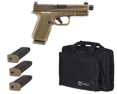 Ruger RXM Tactical Bundle 9mm 4" Threaded 15rd OR Pistol w/ Range Bag & 3 Mags, FDE - $499.99
