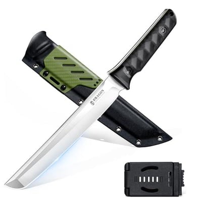 Dragon Creek Tactical Knife Kydex 8.85" Fixed Blade D2 steel with Sheath Full Tang Handle Red - $26.99 + FREE Shipping