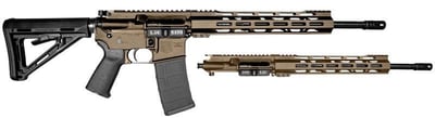 Diamondback DB15 .223/5.56 NATO & .300 Blackout Combo 16" Barrel 30rd Semi-Auto Rifle W/ Extra Upper Rec, FDE W/ Black Magpul Furniture - $749.99 