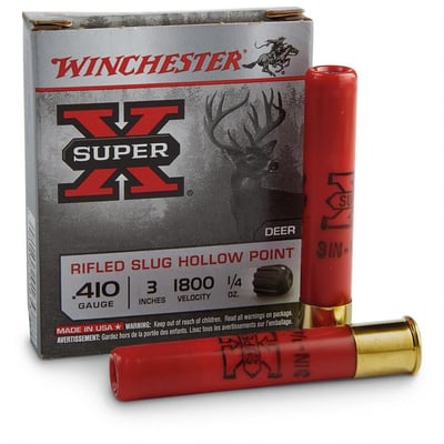 Winchester Super-X Rifled Slugs .410 Bore 3" 5 Rounds - $7.99 (Free Shipping over $50)