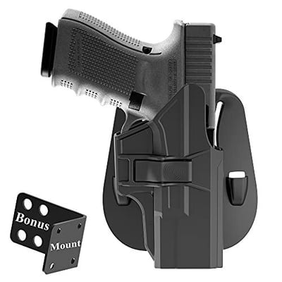 OWB Paddle Holster for Glock 19, Glock 17, Glock 23, Glock 45, G19 Gun Holster, Open Carry Adjustable Cant & Quick Release - Right Handed - $10.49 (Free S/H over $25)